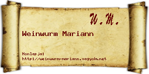 Weinwurm Mariann névjegykártya